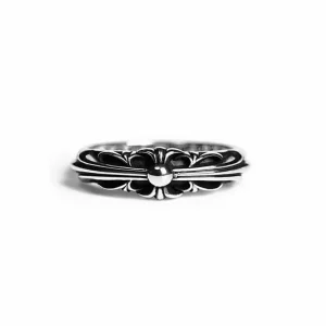 Chrome Hearts Baby Classic Floral Cross Ring – Timeless Luxury