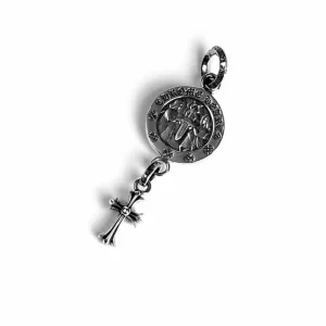 ANGEL MEDALLION BABY CROSS CHARM