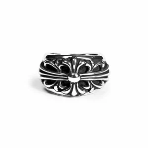 Floral Cross Ring – Elegant and Symbolic Jewelry with Nature and Faith