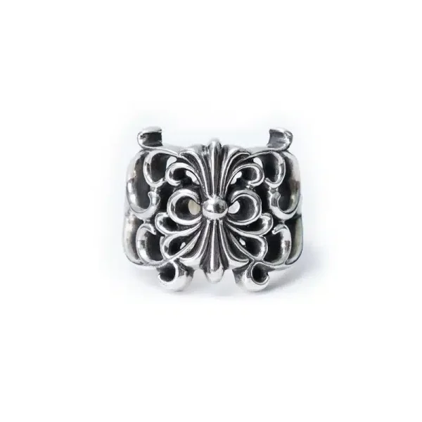 Butterfly Floral Cross Ring – Elegant & Symbolic Jewelry